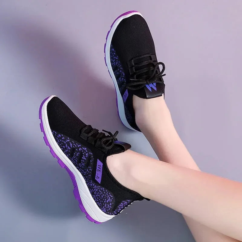 Sneakers Summer Light Breathable Mesh Sports Shoes Ladies Outdoor Wear-resistant Jogging Trainers