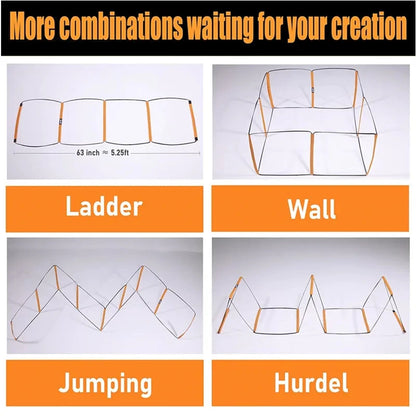 Dual-Purpose Soccer Training Jump Ladder Multifunctional Agility Ladder Speed Training Coordination Footwork Football Equipment