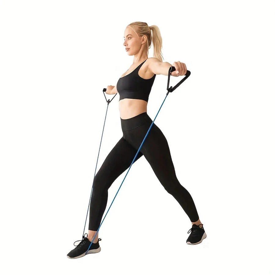 1pc 4-Level Resistance Bands with Handles for Home Workouts and Strength Training