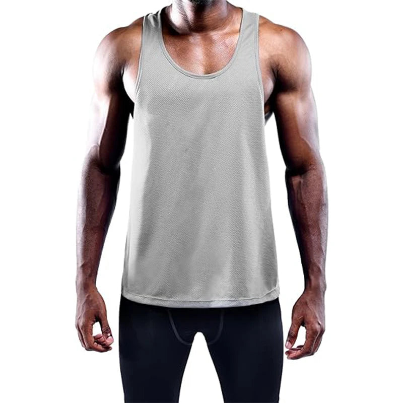 Running Tank Top Men Summer Sport Gym Vest Quick Dry Sleeveless Shirt
