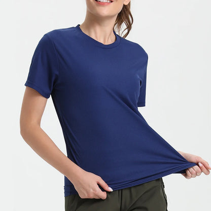 Women's Solid Color Ultralight Quick Dry Sport T-Shirt,Breathable Lightweight