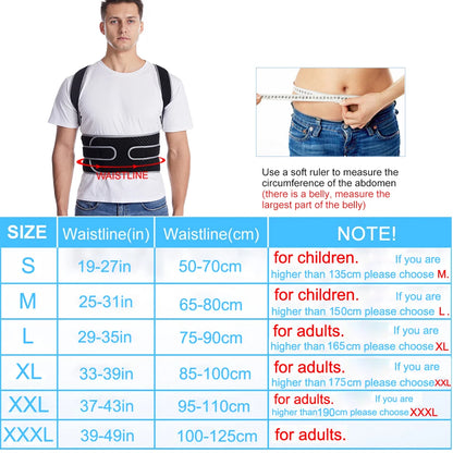 Lumbar Brace Spine Support Belt Adjustable Corset Correction