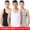 3/1 piece men's pure cotton vest fitness training jacket Four seasons