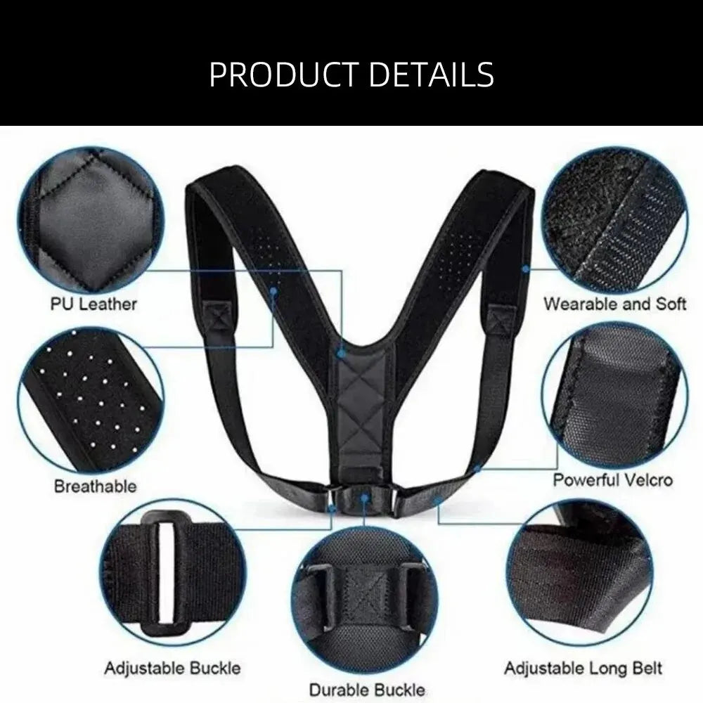 Back Posture Correction Belt Hunchback Prevention Correction of Sitting Posture Unisex