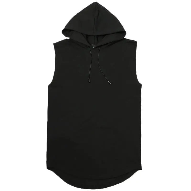 Solid Color 2023 Men's Tank Tops Vest Sleeveless Tees For Male Hooded Man Vests Tops Hip Hop Men Tank Top T shirt